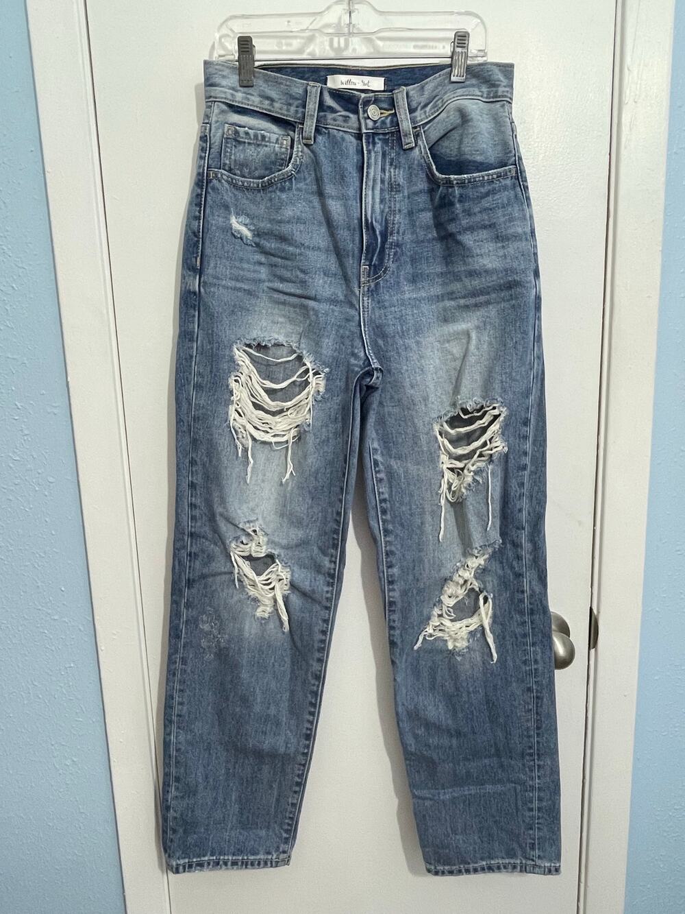 Willow & Root Jeans Size 26 High Rise Vintage Dad Jean Distressed Festival
